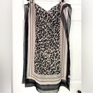 Carlisle Scarf 100% Silk Animal Print 60" × 20"